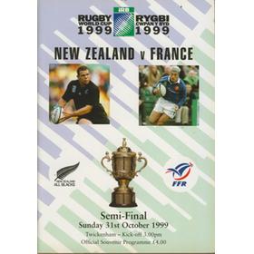 NEW ZEALAND V FRANCE 1999 (WORLD CUP SEMI-FINAL) RUGBY PROGRAMME