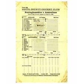 NOTTINGHAMSHIRE V AUSTRALIANS 1934