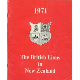 1971 - THE BRITISH LIONS IN NEW ZEALAND