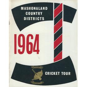 MASHONALAND COUNTRY DISTRICTS TOUR TO BRITAIN 1964