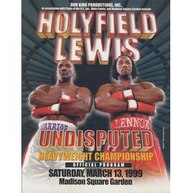 EVANDER HOLYFIELD V LENNOX LEWIS 1999 (FIGHT 1) BOXING PROGRAMME