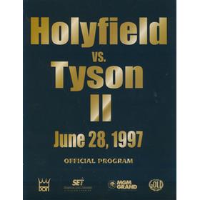 EVANDER HOLYFIELD V MIKE TYSON 1997 BOXING PROGRAMME ( TYSON DISQUALIFIED FOR BITING) + TICKET