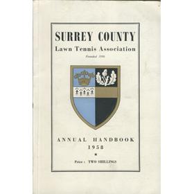 SURREY COUNTY LAWN TENNIS ASSOCIATION ANNUAL HANDBOOK 1958