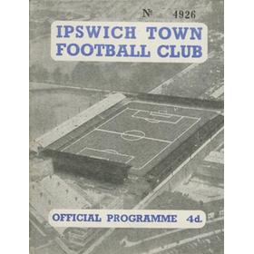 IPSWICH TOWN V SWANSEA TOWN 1959-60 FOOTBALL PROGRAMME