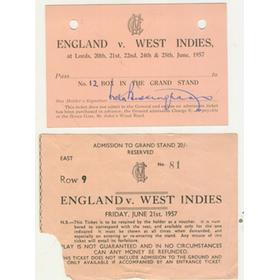 ENGLAND V WEST INDIES 1957 (LORD