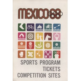 MEXICO OLYMPICS 1968 - SPORTS PROGRAM / TICKETS / COMPETITION SITES (FOLD OUT CHART/POSTER)