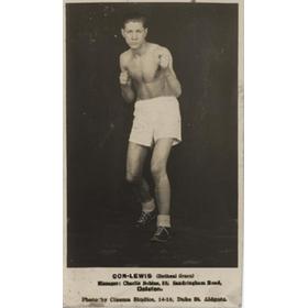 CON LEWIS (BETHNAL GREEN) BOXING POSTCARD