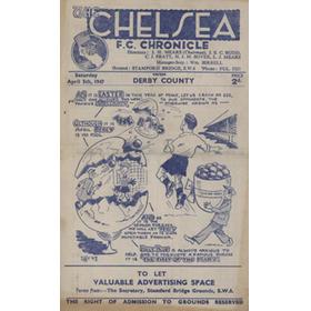 CHELSEA V DERBY COUNTY 1946-47 FOOTBALL PROGRAMME