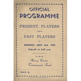 BRENTFORD PRESENT PLAYERS V PAST PLAYERS (HARRY CURTIS TESTIMONIAL) 1948-49 FOOTBALL PROGRAMME