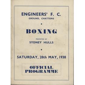 JIMMY WALSH V ERIC BOON 1938 (CHATTERIS) BOXING PROGRAMME