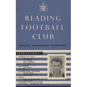 READING V BRISTOL CITY 1957-58 (FRIENDLY) FOOTBALL PROGRAMME