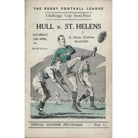 HULL V ST HELENS 1961 (CHALLENGE CUP SEMI-FINAL) RUGBY LEAGUE PROGRAMME