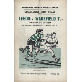 LEEDS V WAKEFIELD TRINITY 1964 (YORKSHIRE CHALLENGE CUP FINAL) RUGBY LEAGUE PROGRAMME