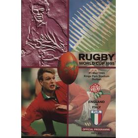 ENGLAND V ITALY 1995 (WORLD CUP) RUGBY UNION PROGRAMME