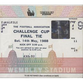 WIGAN V HALIFAX (CHALLENGE CUP FINAL) 1987-88 RUGBY LEAGUE TICKET