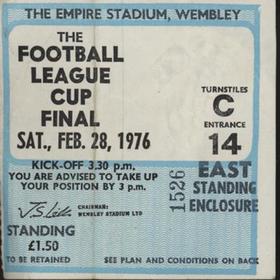 MANCHESTER CITY V NEWCASTLE UNITED 1976 (LEAGUE CUP FINAL) FOOTBALL TICKET