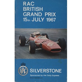 BRITISH GRAND PRIX 1967 MOTOR RACING PROGRAMME