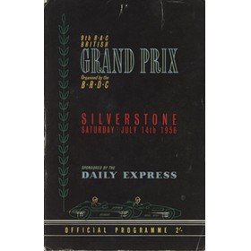 BRITISH GRAND PRIX 1956 MOTOR RACING PROGRAMME