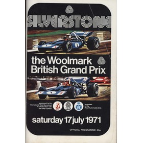 BRITISH GRAND PRIX 1971 OFFICIAL PROGRAMME