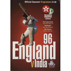 ENGLAND V INDIA 1996 TEXACO TROPHY SERIES CRICKET PROGRAMME