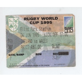 IRELAND V WALES 1995 (WORLD CUP) RUGBY UNION TICKET