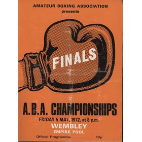 A.B.A. CHAMPIONSHIPS 1972 BOXING PROGRAMME