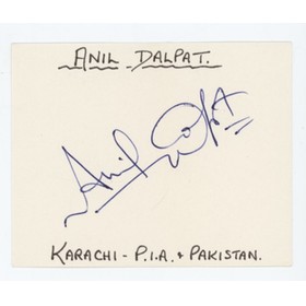 ANIL DALPAT (PAKISTAN) CRICKET AUTOGRAPH