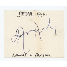 AFTAB GUL (PAKISTAN) CRICKET AUTOGRAPH