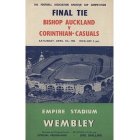 BISHOP AUCKLAND  V CORINTHIAN-CASUALS 1956 (AMATEUR CUP FINAL) FOOTBALL PROGRAMME