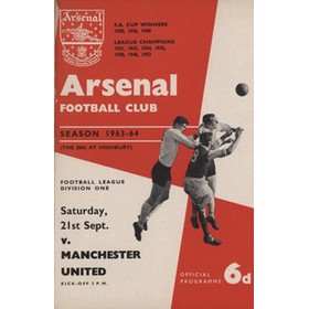 ARSENAL 1963-64 BOUND SET OF HOME FOOTBALL PROGRAMMES