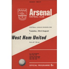 ARSENAL 1966-67 BOUND SET OF HOME FOOTBALL PROGRAMMES