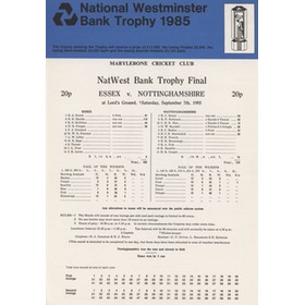 ESSEX V NOTTINGHAMSHIRE 1985 (LORD