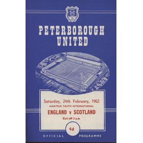 ENGLAND V SCOTLAND (YOUTH INTERNATIONAL) 1961-62 FOOTBALL PROGRAMME