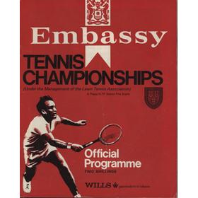 EMBASSY TENNIS CHAMPIONSHIPS 1970 (WEMBLEY EMPIRE POOL) OFFICIAL PROGRAMME