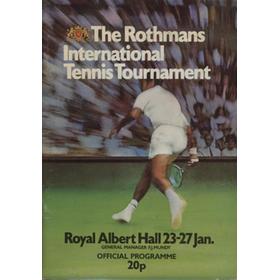 ROTHMANS INTERNATIONAL TENNIS TOURNAMENT 1973 (ROYAL ALBERT HALL) OFFICIAL PROGRAMME