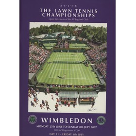 WIMBLEDON CHAMPIONSHIPS 2007 TENNIS PROGRAMME