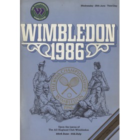 WIMBLEDON CHAMPIONSHIPS 1986 TENNIS PROGRAMME