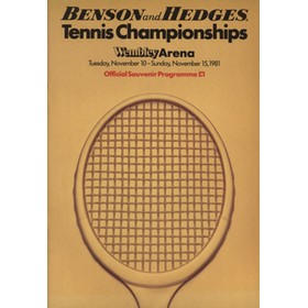 BENSON & HEDGES TENNIS CHAMPIONSHIPS 1981 (WEMBLEY ARENA) OFFICIAL PROGRAMME