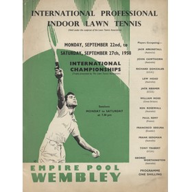 INDOOR LAWN TENNIS TOURNAMENT 1958 (WEMBLEY) PROGRAMME