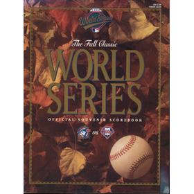 1993 BASEBALL WORLD SERIES OFFICIAL SOUVENIR SCOREBOOK - TORONTO BLUE JAYS V PHILLIES