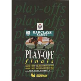 BARCLAYS LEAGUE PLAYOFFS FINALS 1990-91 FOOTBALL PROGRAMME