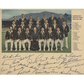 AUSTRALIAN CRICKET TEAM 1964 PHOTOGRAPH