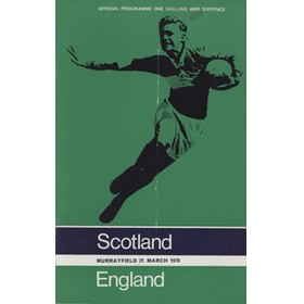 SCOTLAND V ENGLAND 1970 RUGBY PROGRAMME