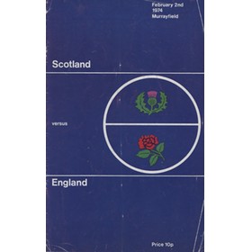 SCOTLAND V ENGLAND 1974 RUGBY PROGRAMME