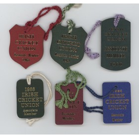 A COLLECTION OF IRISH CRICKET UNION TAGS 1960-66