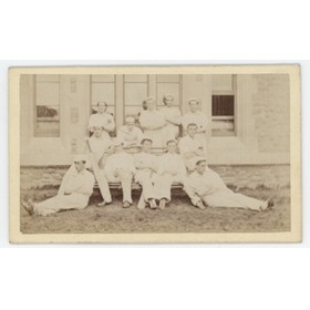 CHARTERHOUSE CRICKET XI 1880 CARTE DE VISITE PHOTOGRAPH