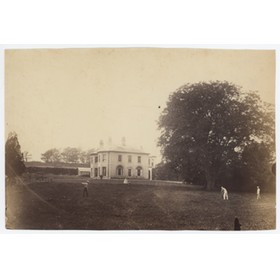 CRICKET AT PANGBOURNE 1850S PHOTOGRAPH