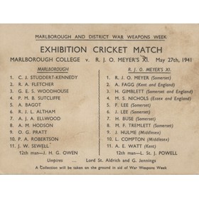 MARLBOROUGH COLLEGE V R.J.O.MEYER