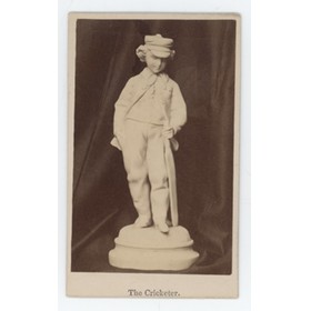 "THE CRICKETER" STATUE CABINET PHOTOGRAPH