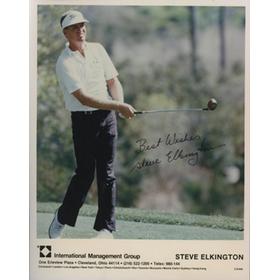 STEVE ELKINGTON SIGNED GOLF PHOTOGRAPH